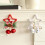 Kerstbelletjesset – Rood/Goud/Wit, 10x14cm, 8