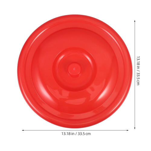 Roter Plastikmülleimerdeckel, 33,5 cm 1