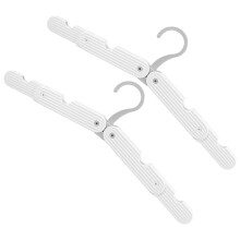 2-Pack White Foldable PP Clothes Hangers