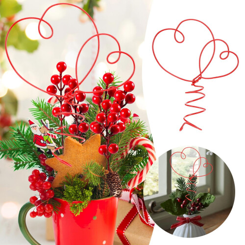 Metal Intertwined Hearts Tree Topper 13 cm
