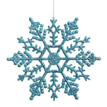 24pcs Glitter White Snowflake Ornaments with Rope