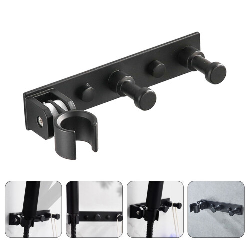 Supporto per doccia in alluminio nero