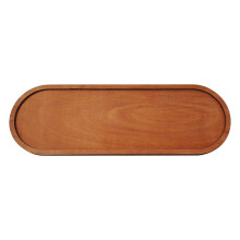 Bandeja de servir de madera maciza natural pulida a mano