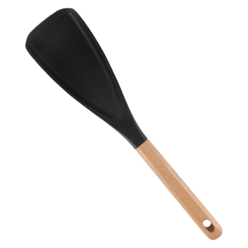 Silicone Spatula Spoon with Wooden Handle, 31 cm
