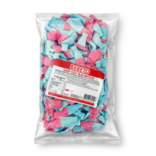 Bebeto 2kg Giant Fizzy Blue Bottles Pink and Blue Bubblegum Gummy Sweets Bulk Bag