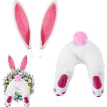 Kit de Guirlanda de Bumbum de Coelho para Decoração de Páscoa em Estilo Fazenda (1 peça)