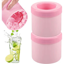 Ice cube mold with lock 2 pcs Silicone Ice cube mold Ice cube mold Ice molds Ice maker Ice cube molds Mini Ice cube Silicone Ice cube mold Pink Pink_