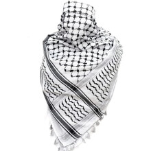 Palestijnse sjaal, keffiyeh, Arafat Hatta, rood met kwastjes, Shemagh Keffiyeh, Arabische hondentand_Verrassingscadeau