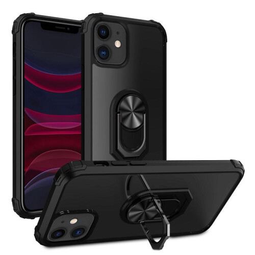 iPhone compatible 12 / 12 Pro Silicone Shockproof Cover - Black_Surprise Gift