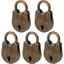 Black Friday Antike Vorhängeschlösser 5 Stück Kleine Vorhängeschlösser Mini Vintage Schloss mit Schlüssel_Überraschungsgeschenk