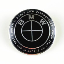 BMW-W Emblem Hood Logo Thunder All Black Thunder celá čierna_Thunder celá čierna/74MM kapota_Prekvapivý darček