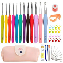 45-piece kit with crochet hooks, markers, tape measure - Knitting Kit_Special Gift_multicolor/multicolor_Surprise Gift