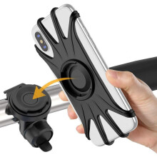 Mobile phone holder compatible bicycle, mobile phone holder compatible universal or bicycle, 360 adjustable rotation, phone holder up to 6.5 inches,