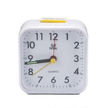 Silent analog alarm clock - white_Surprise Gift