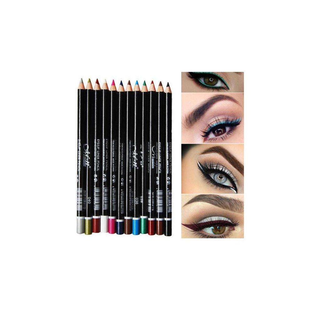 12pcs Eyeliner Lipliner Eye Pencil Lip Pencil Makeup_Surprise Gift