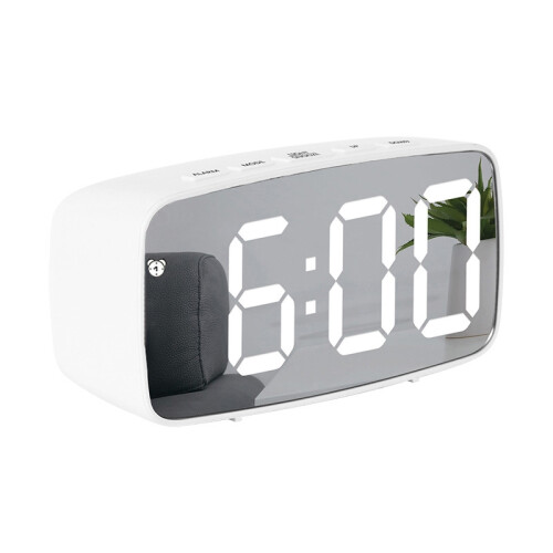 LED Alarm Clock Arc with white numbers - White_Surprise Gift