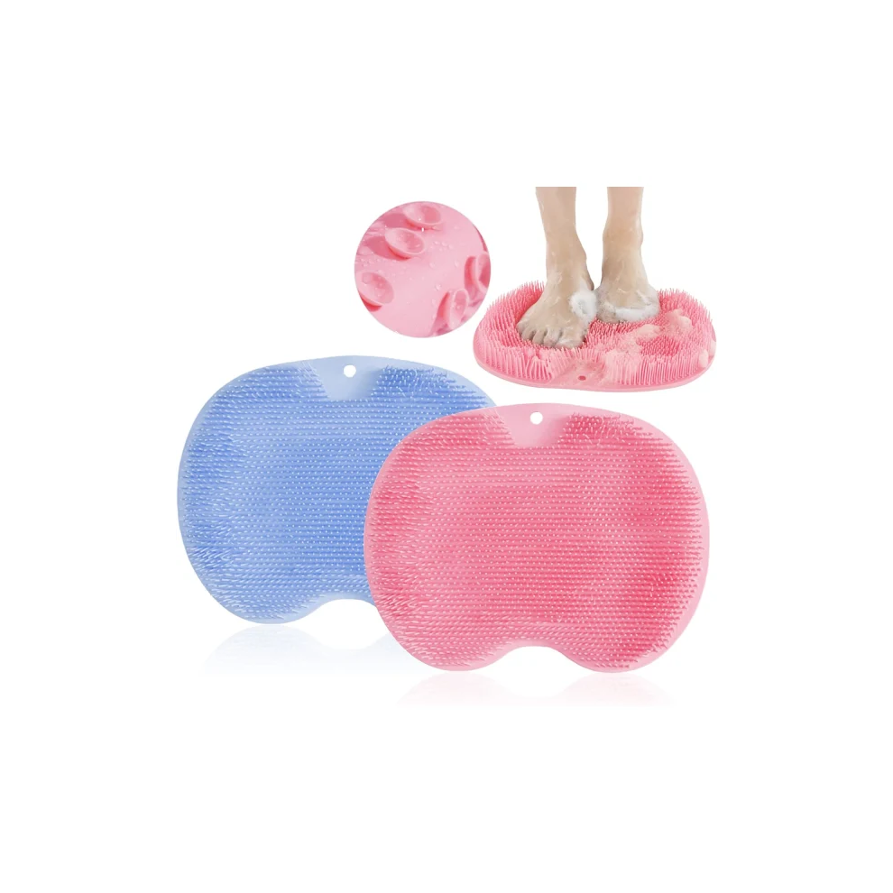 Shower foot cleaner, silicone foot cleaning brush, silicone foot massager, foot cleaning and massage foot cleaner in silicone 20 * 28 cm_Surprise Gif