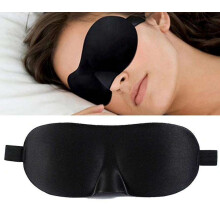 Set van 2 - 3D slaapmasker / oogmasker / blinddoek - Zwart_Verrassingscadeau