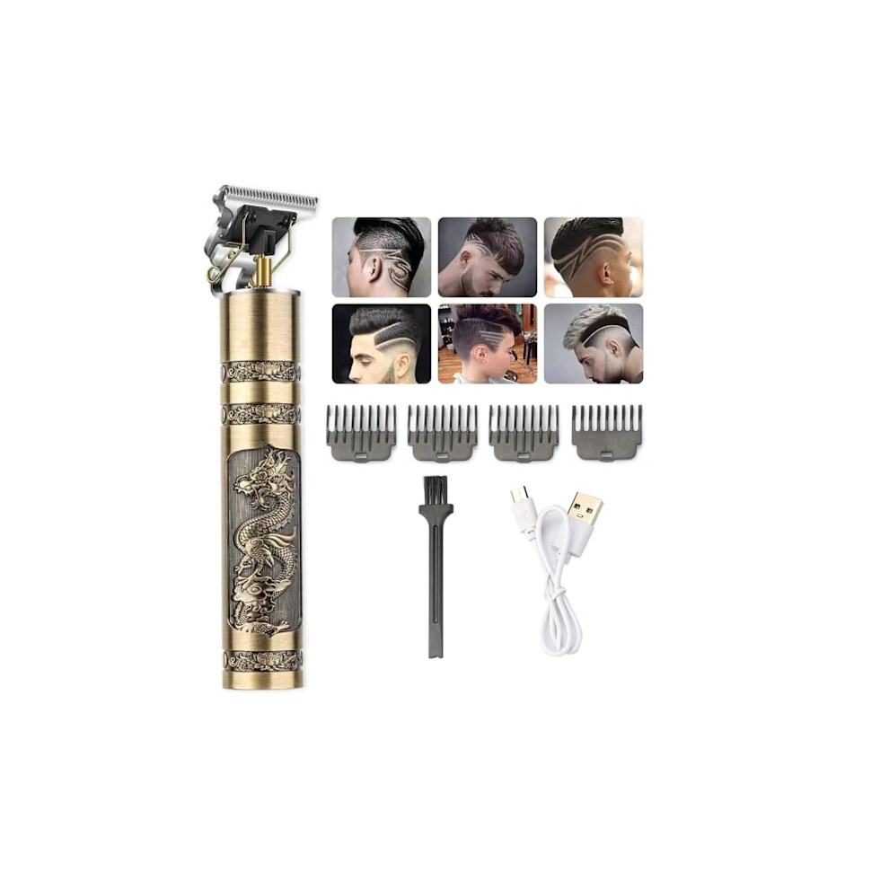 Gold Electric Hair Clipper T9 Hair Clipper Shaver Trim Haircut _Surprise Gift