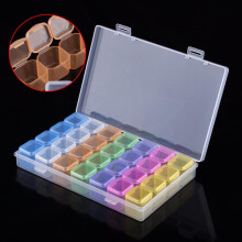 Black Friday 28-Slots diamond painting clear storage box - Storage box_multicolor/multicolor_Surprise Gift