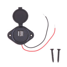 Black Friday 3.1A Dual USB Charger Car Charger Double Waterproof Adapter White_Surprise Gift