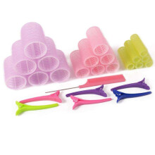 Black Friday - Confezione da 25 bigodini, fermagli, pettine con divisorio, bigodini, arricciacapelli multicolore/multicolore - Regalo a sorpresa