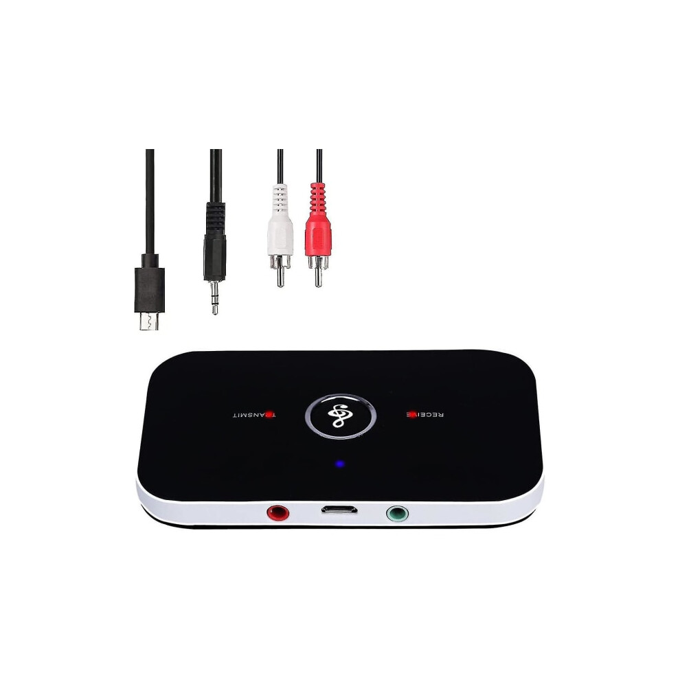 Bluetooth 5.0 Transmitter Receiver, 2-In-1 Wireless Portable Stereo Audio Adapter Receiver With Rca/3.5Mm Aux Compatible Low Latency Hd Audio_surpris 6902344816702