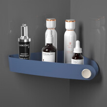 Corner shelf compatible bathroom, shower shelf compatible bathroom storage, shower organizer with adhesive stickers compatible bathroom and kitchen,