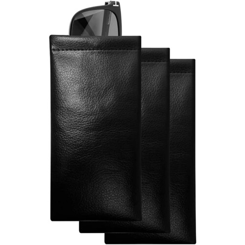 3-pack Soft PU Leather Eyeglass Cases, Protective Case compatible Portable Sunglasses_Surprise Gift