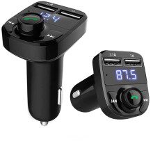 Bluetooth-FM-Transmitter & Autoladegerät – USB-Ladegerät_Schwarz_Überraschungsgeschenk
