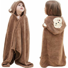 Serviette de bain bébé avec capuche, grande couverture douce et absorbante, peignoir, poncho de douche, compatible avec les enfants, les nourrissons
