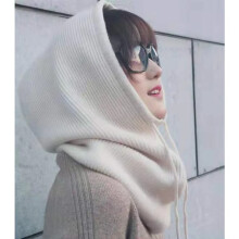 Women's cashmere winter hat, knitted hood, scarf, balaclava, Windpro_Surprise Gift
