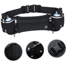 Running Belt with Bottles – Optimal Water Supply compatible Active People_SPECIAL GIFTS_black/Black_Surprise Gift