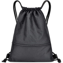 Black Friday Drawstring Bags, Waterproof Drawstring Gym Bag, Black Swimming PE Sack Drawstring Bag compatible School Girls Boys Backpack, Black_Surpr