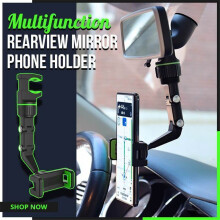 Phone holder compatible car rearview mirror GREEN_Surprise Gift