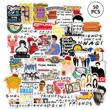 Black Friday 50pcs Fashion Graffiti Stickers Waterproof Laptop Skate - Friends_multicolor/multicolor_Surprise Gift