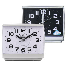 Square Silent Small Alarm Clock Analog Alarm Clock compatible Bedroom_Black_Surprise Gift