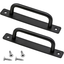 Black Friday Door Handles, 2pcs Heavy Duty Barn Door Handles Sliding Door Handles Push Door Handles with Back Plate Aluminum Alloy Furniture Handles