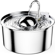 Fuente de agua para gatos Black Friday, 3,2 L, de acero inoxidable, súper silenciosa, con forma de grifo, multifiltración, apta para gatos y perros.