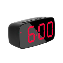 LED Alarm Clock Arc with red numbers - Black_Surprise Gift