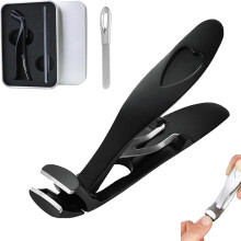 Black Friday Nail Clippers compatible Thick Toenails, Ergonomic Angled Head Senior Toenail Clippers, Shirem Nail Clippers Black_1set/Black_Surprise G