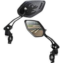 Black Friday fietsspiegels, [verbeterde versie] Twee stuks HD veiligheidsglas verstelbare achteruitkijkspiegels geschikt voor mountainbikes, verstelb