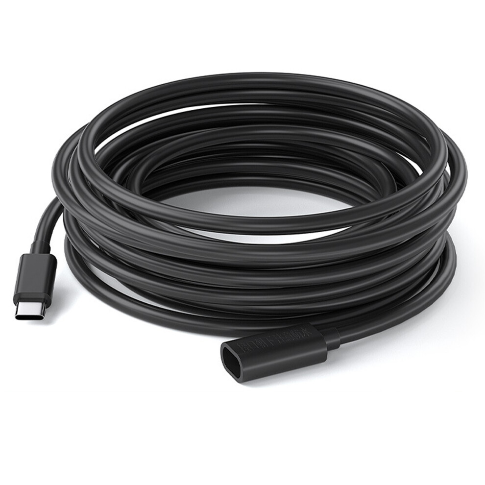 Flexible Usb C Power Extension Cable For Type C- 8 Meters Black 7627001420052