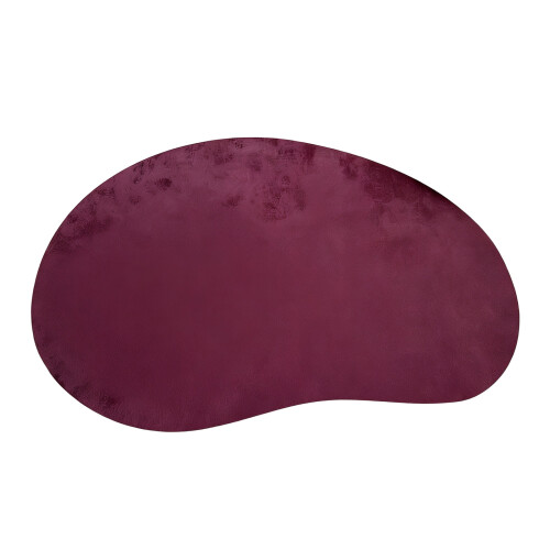 Placemat Cashews Shape Velvets Touch for Quick-wine red