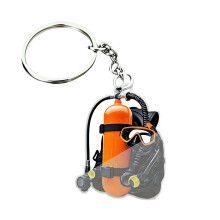 Acrylic Diving Gear Keychain Pendant Keyring Car Or Home-Style4