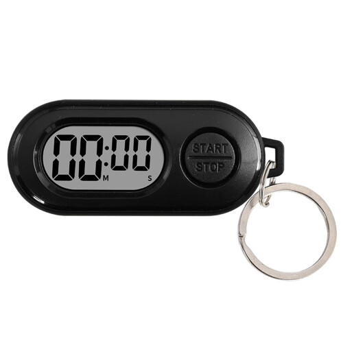 Kunststoff-Schlüsselanhänger, Timer, stoßfest, für-Schwarz