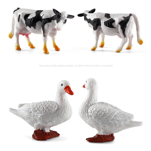 Plastic farm animal figurines realistic miniature set 1