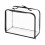 Bolsa de armazenamento transparente com alça reforçada, 30L 2