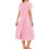 Robe d'hôpital avec bouton-pression, robe de récupération-M rose 1