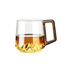 Tasse en verre à haute teneur en-Couleur transparente 45